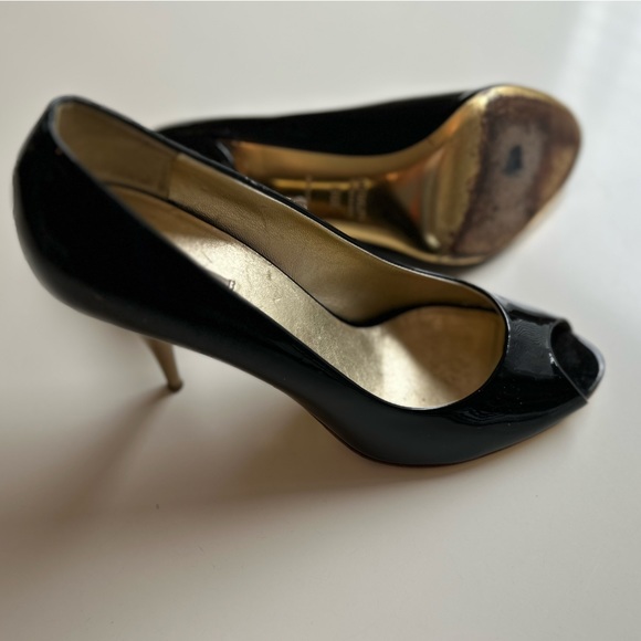 Black patent leather Miu Miu peep-toe heels 👠 🖤 - Picture 7 of 12